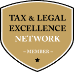 Wappen mit "Tax & Legal Excellence Network Member Aufschrift"